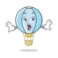 Surprised air balloon character cartoon