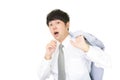 Surprised Asian businessman Royalty Free Stock Photo