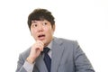 Surprised Asian businessman Royalty Free Stock Photo