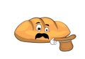 Surprised bread cartoon