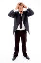 Surprised businessman holding his head Royalty Free Stock Photo
