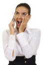Surprised businesswoman Royalty Free Stock Photo