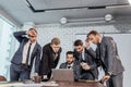 Surprised business team cosisted of men Royalty Free Stock Photo