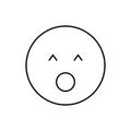 Surprised, closed eyes, emotions icon. Simple line, outline vector expression of mood icons for ui and ux, website or mobile