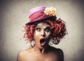 Surprised clown Royalty Free Stock Photo