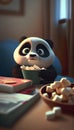 surprised cute panda