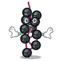 Surprised elderberry in the shape of mascot