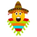 Surprised emoji with a mexican hat