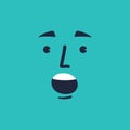 surprised face emoticon. Vector illustration decorative design Royalty Free Stock Photo