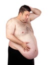 Surprised fat man Royalty Free Stock Photo