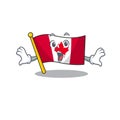 Surprised flag canadian is stored cartoon cupboard