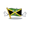 Surprised flag jamaica character shaped on mascot