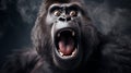 Surprised Gorilla: Playful Expressions And Realistic Animal Portraits