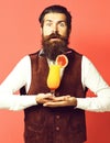 Surprised handsome bearded man Royalty Free Stock Photo
