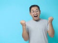 Surprised Happy Asian Man Royalty Free Stock Photo