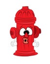 Surprised hydrant cartoon