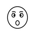 Black line icon for Surprised, bewildered and dazed