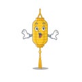 Surprised lamp hanging face gesture on cartoon style Royalty Free Stock Photo