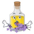 Surprised lavender oil in the character shape