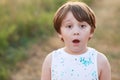 Surprised little boy Royalty Free Stock Photo