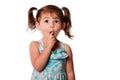 Surprised little toddler girl Royalty Free Stock Photo