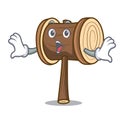 Surprised mallet mascot cartoon style