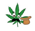 Surprised marihuana cartoon