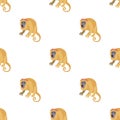 Surprised monkey pattern seamless vector