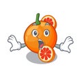 Surprised orange blood in the cartoon shape