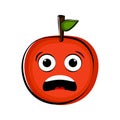 Surprised orange cartoon character emote