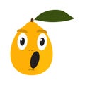 Surprised orange cartoon