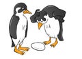 Surprised Penguin Couple