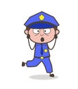 Surprised Policeman Face Expression Vector Royalty Free Stock Photo