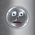 Surprised robot face background