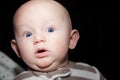 Surprised or Scared Chubby Baby Royalty Free Stock Photo