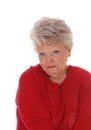 Surprised scared senior woman. Royalty Free Stock Photo