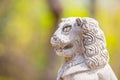 Surprised stone lion figure Royalty Free Stock Photo