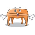 Surprised table character cartoon style