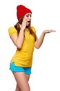 Surprised teen funky girl Royalty Free Stock Photo