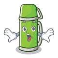 Surprised thermos character cartoon style