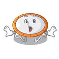 Surprised trampoline illustration icon for cartoon design