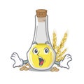 Surprised wheat germ oil in a cartoon