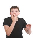 Surprised young boy Royalty Free Stock Photo