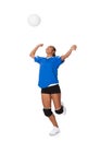 Surprised Young Girl Playing The Volleyball Royalty Free Stock Photo