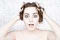 Surprised young woman Royalty Free Stock Photo