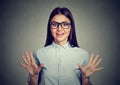 Surprised young woman shouting. Royalty Free Stock Photo