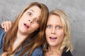 Surprised young women Royalty Free Stock Photo