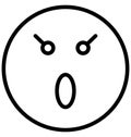 surprises, baffled emoticon Vector Isolated Icon which can easily modify or edit