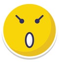 surprises, baffled emoticon Vector Isolated Icon which can easily modify or edit