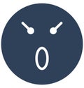 surprises, baffled emoticon Vector Isolated Icon which can easily modify or edit